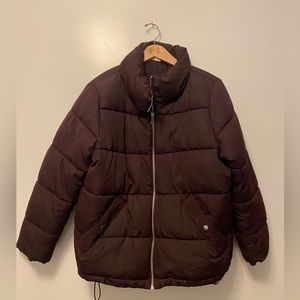 H&M medium purple puffer coat.